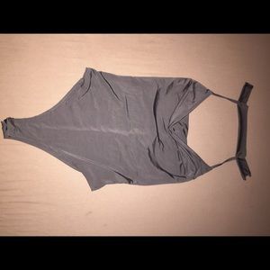 Grey satin one piece